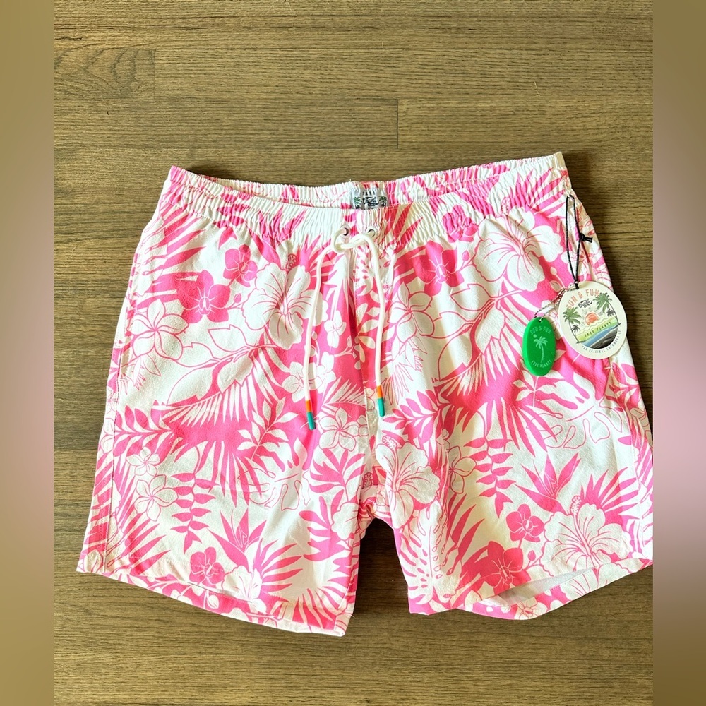NEW Free Planet Swim Trunks-Color: Rose Pink-Size XL